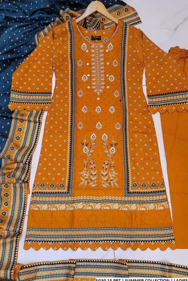 20 Simple Lawn 3pc Stitched Suit - Image 1